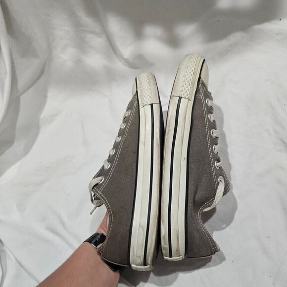Grey grunge emo converse low top sneakers - Picture 2 of 8